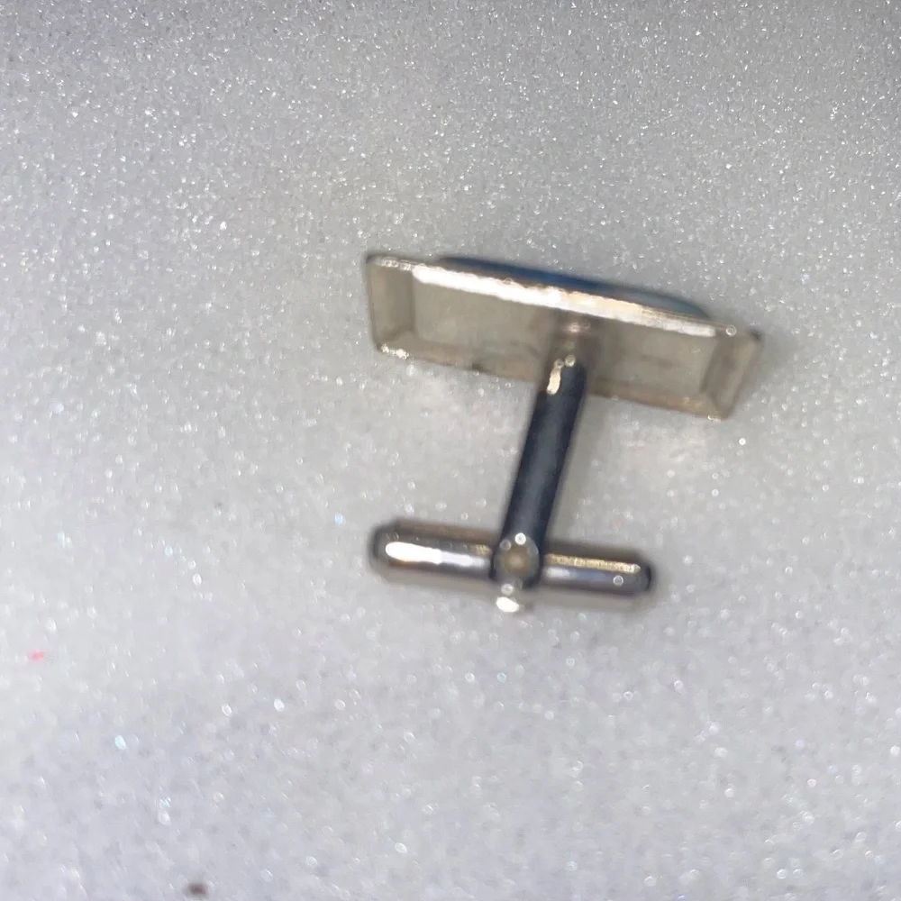 Replacement Lost SINGLE‎ Vintage Cuff Link Blue Stone & Silver